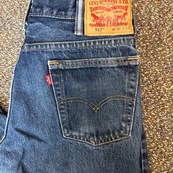 Levi’s 517 bootcut jeans dark wash size 31x34 - Picture 3 of 5